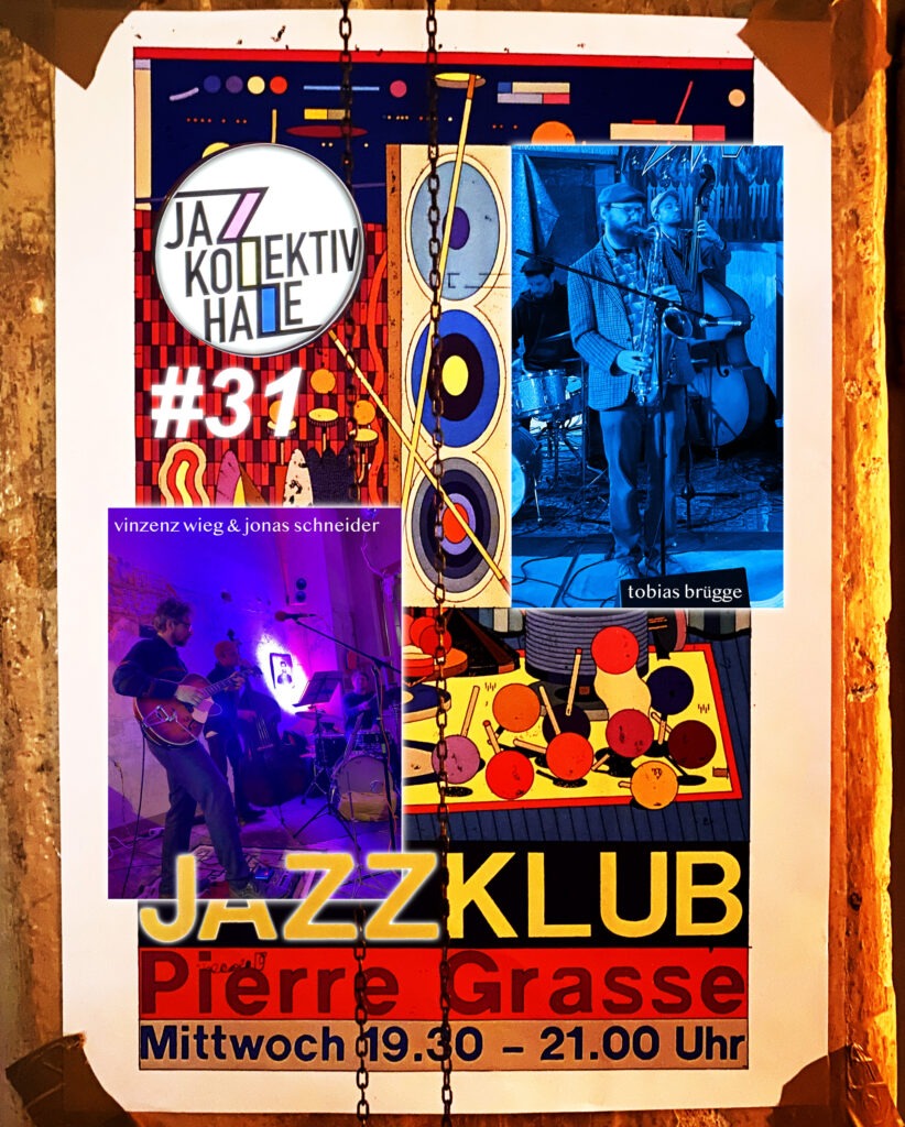 /// today "radiyo" is live ~ broadcasting "jazzklub" #31 @ "Pierre Grasse" ~ featuring Vinzenz Wieg (gt) & Tobias Brügge (sax) ~ tune in @ 19.45 // 7.45 p.m. ///